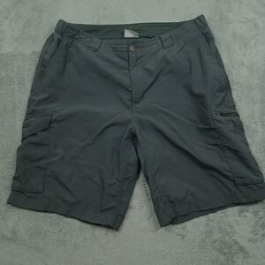 Columbia Shorts Mens 36 Gray Pockets Outdoor Casual Hiking Elastic Waist